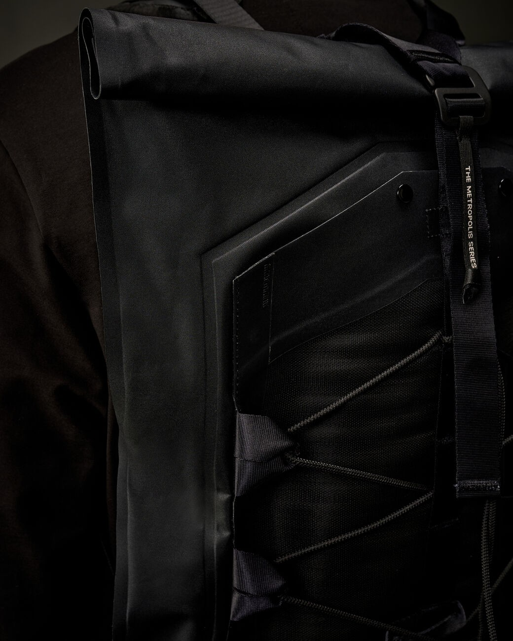 C.P. COMPANY - MTRPLS RBER REPS ROLLED BACKPACK - BLACK