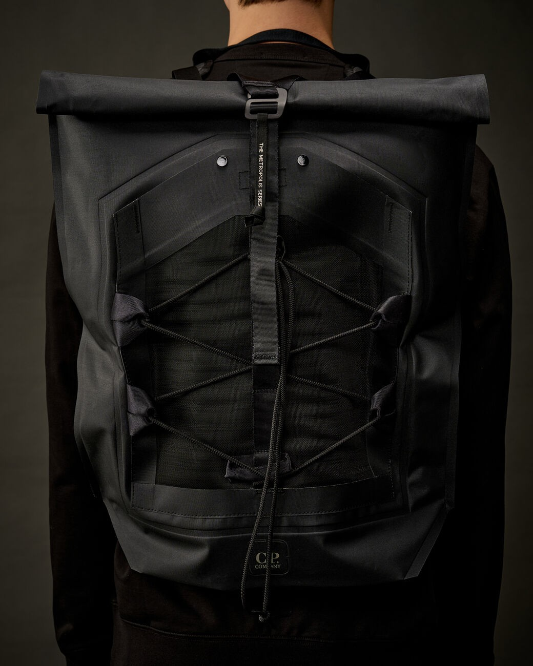 C.P. COMPANY - MTRPLS RBER REPS ROLLED BACKPACK - BLACK