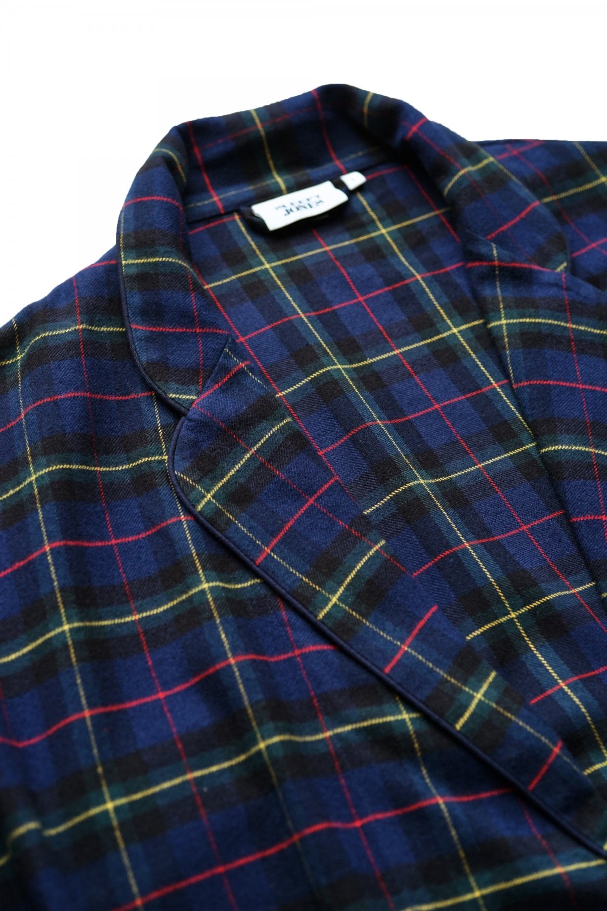 SLEEPY JONES - ADAMS ROBE - FLANNEL PLAID NAVY