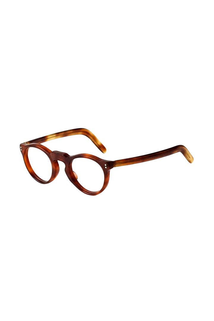1950s FRANCE VINTAGE EYEGLASS PANTO HONEY AMBER - OPT-123