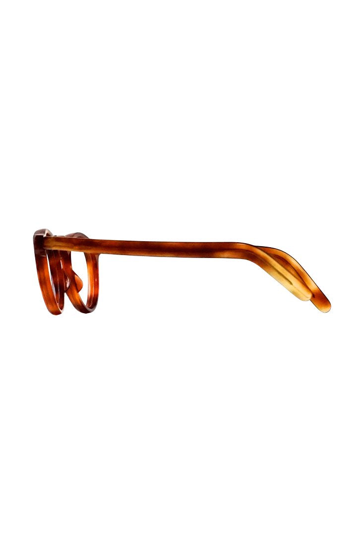 1950s FRANCE VINTAGE EYEGLASS PANTO HONEY AMBER - OPT-123