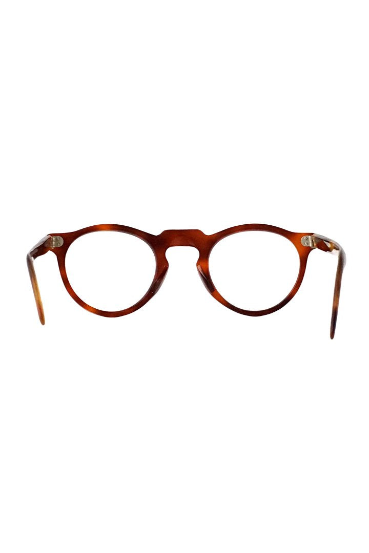 1950s FRANCE VINTAGE EYEGLASS PANTO HONEY AMBER - OPT-123