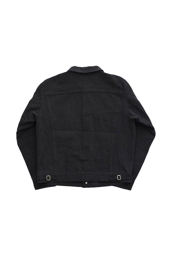 OLD JOE - SUMMER FRENCH COLLAR JEAN JACKET - INK BLACK