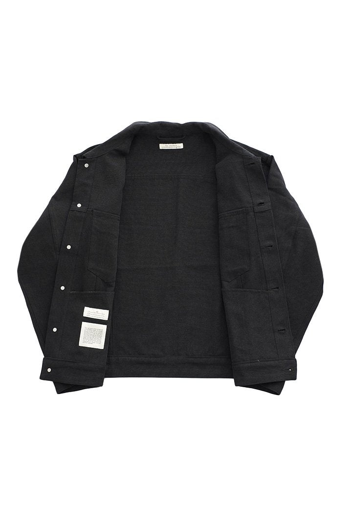 OLD JOE - SUMMER FRENCH COLLAR JEAN JACKET - INK BLACK