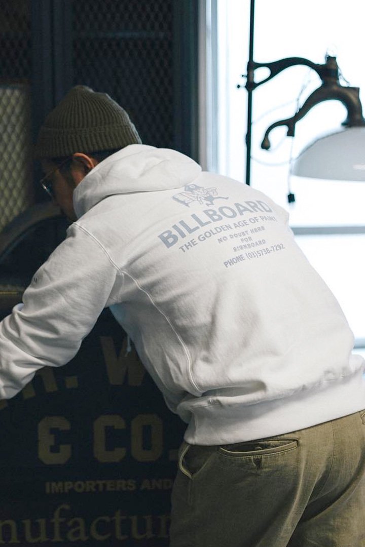 BILLBOARD - HOODED SWEAT"PAINT BOY" - WHITE