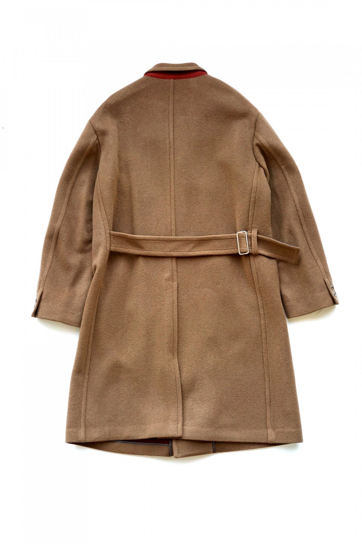 OLD JOE - BEAVER CLOTH DOUBLE BREASTED COAT - SIENNA