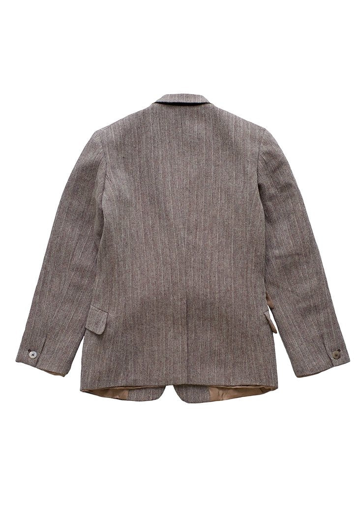WRYHT - PEAKED LAPEL ARTISAN SACK JACKET - HERRINGBONE
