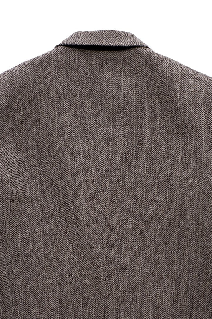 WRYHT - PEAKED LAPEL ARTISAN SACK JACKET - HERRINGBONE