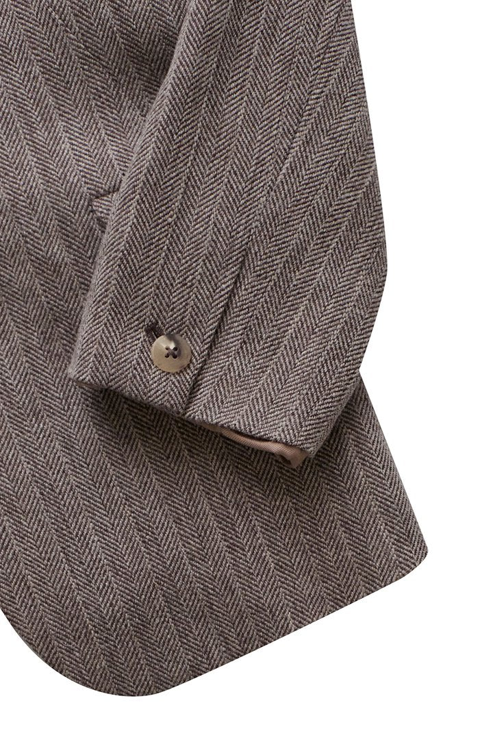 WRYHT - PEAKED LAPEL ARTISAN SACK JACKET - HERRINGBONE