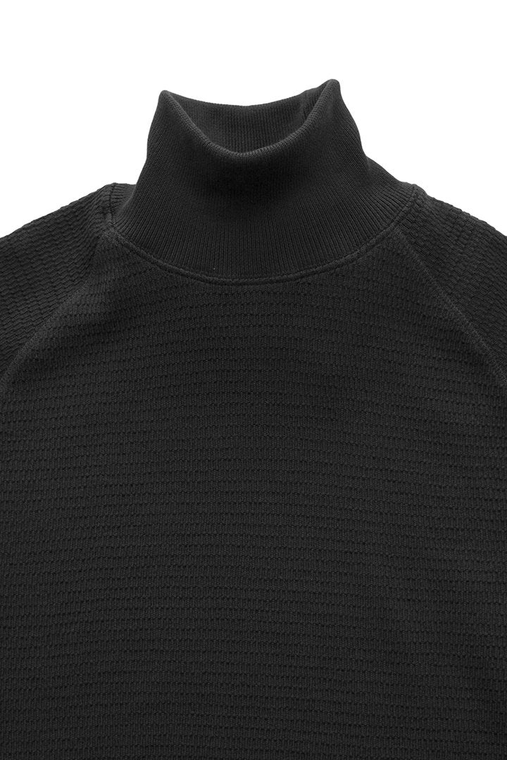 WRYHT - HONEYCOMB WUFFLE MOCK NECK SHIRTS - GRAPHITE