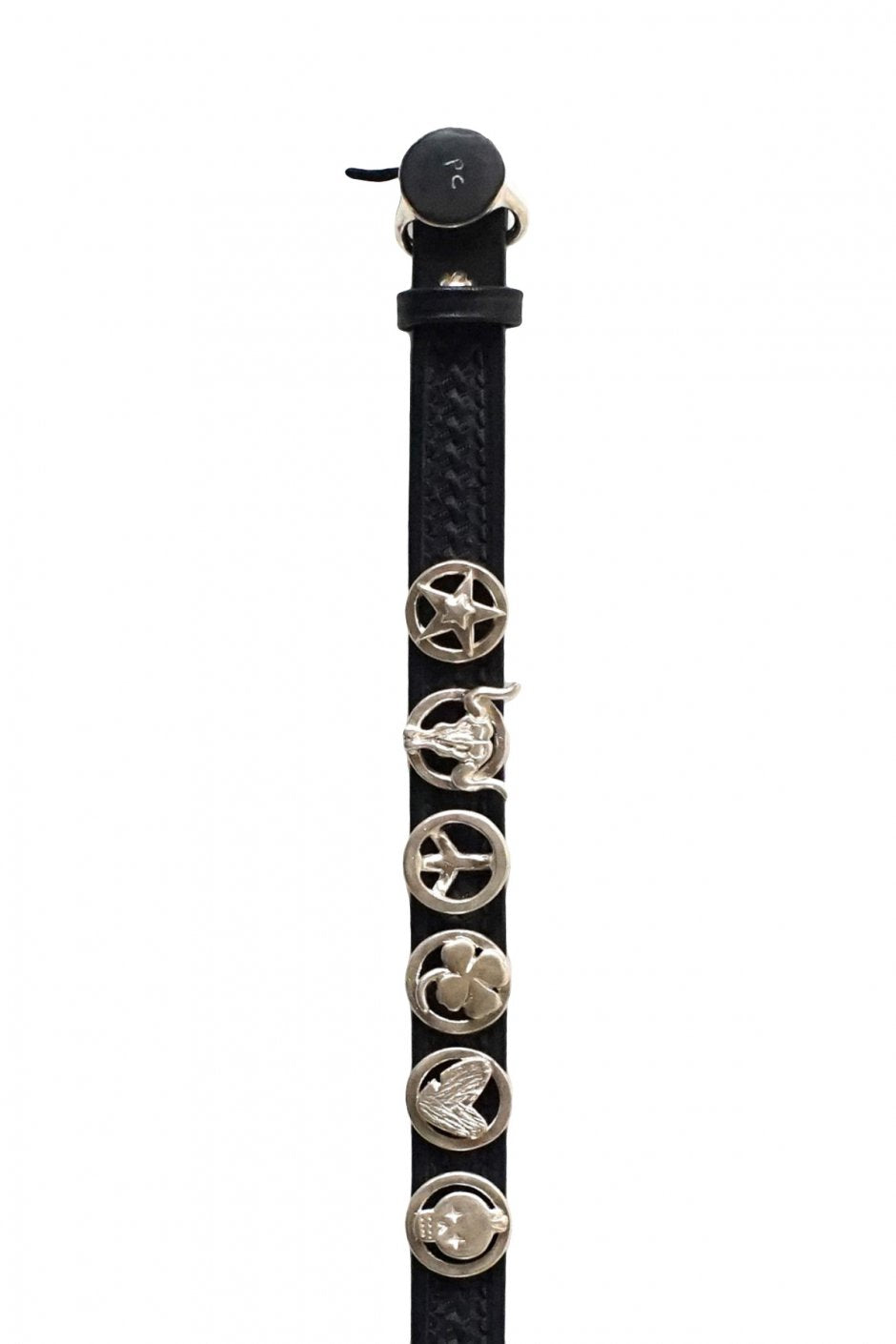 Porter Classic - CONCHO BELT BOX SET W/Six Silver Conchos - BLACK