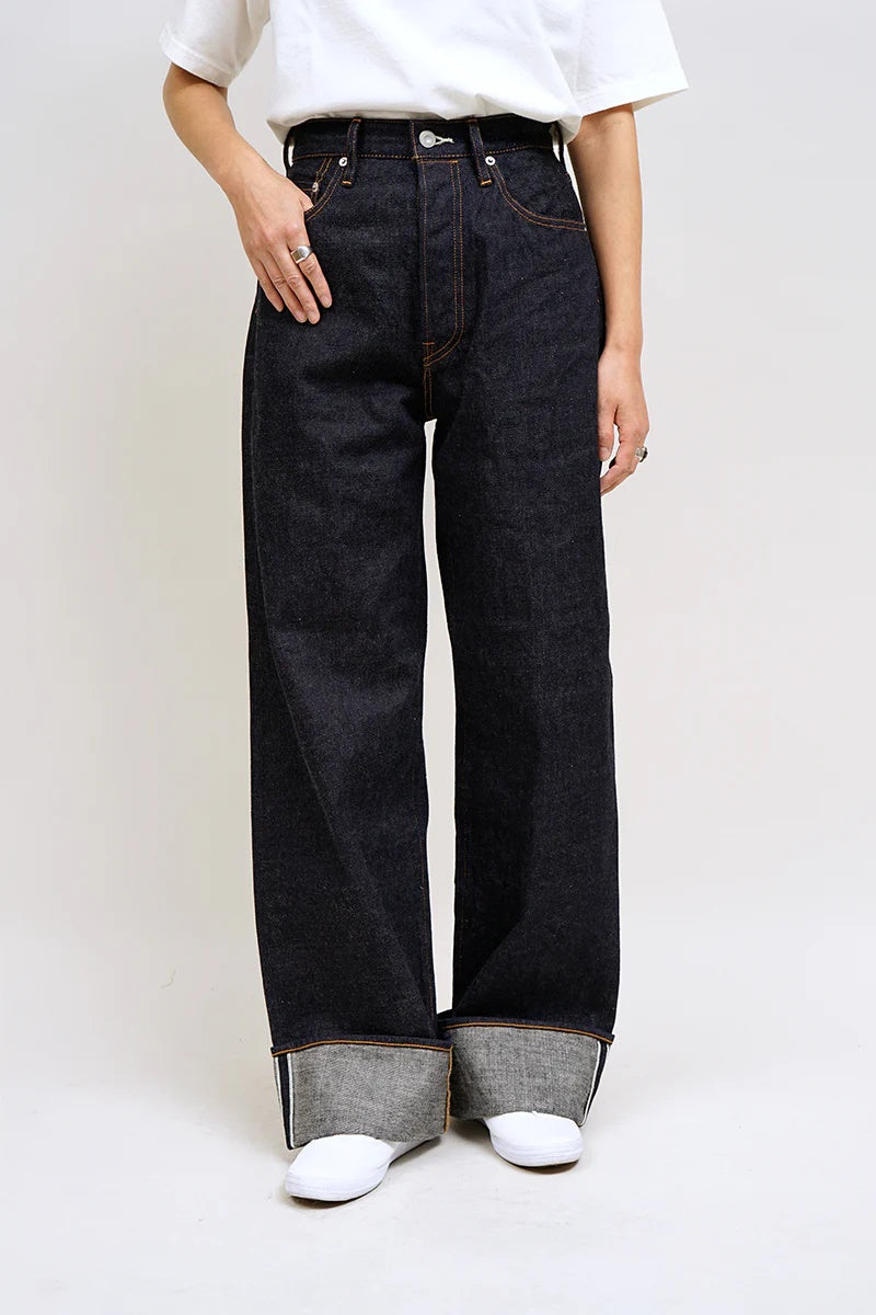 ◯ Nigel Cabourn woman - WIDE STRAIGHT 5PK PT DENIM - INDIGO