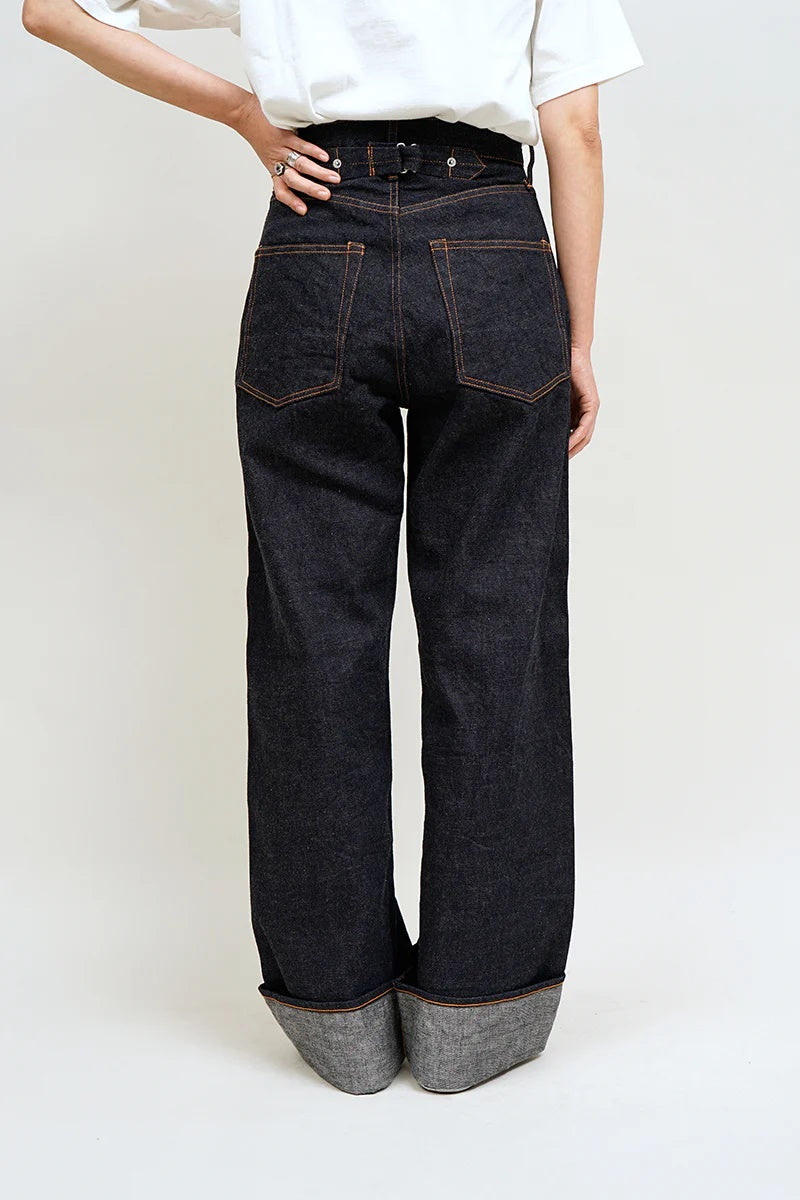 ◯ Nigel Cabourn woman - WIDE STRAIGHT 5PK PT DENIM - INDIGO