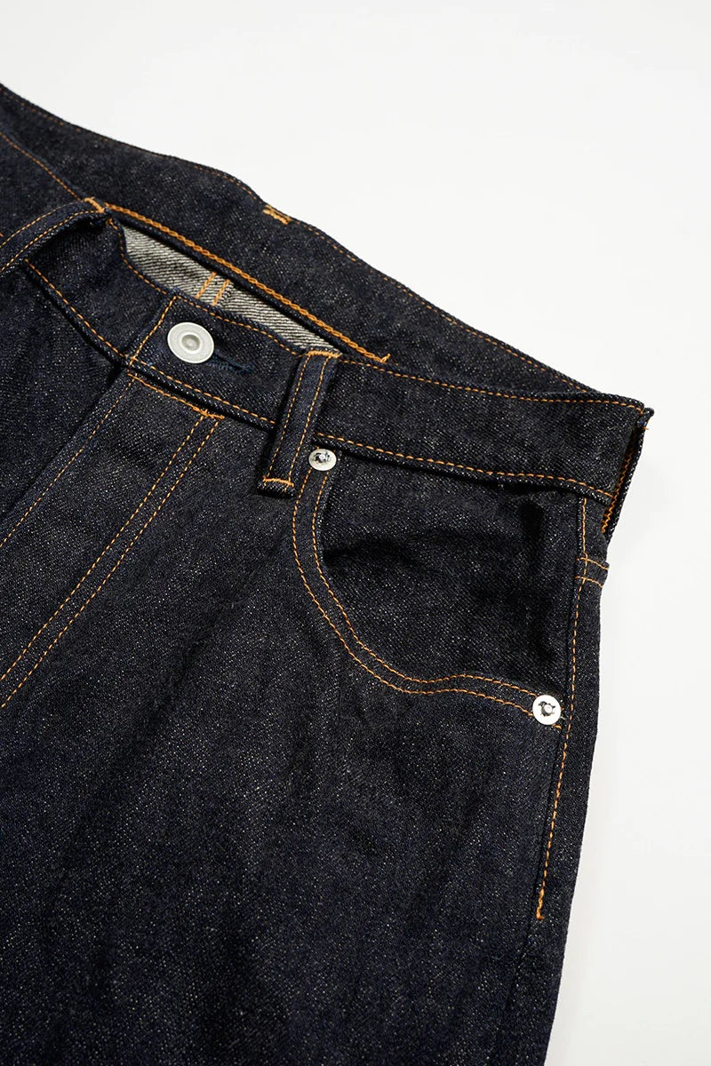 ◯ Nigel Cabourn woman - WIDE STRAIGHT 5PK PT DENIM - INDIGO