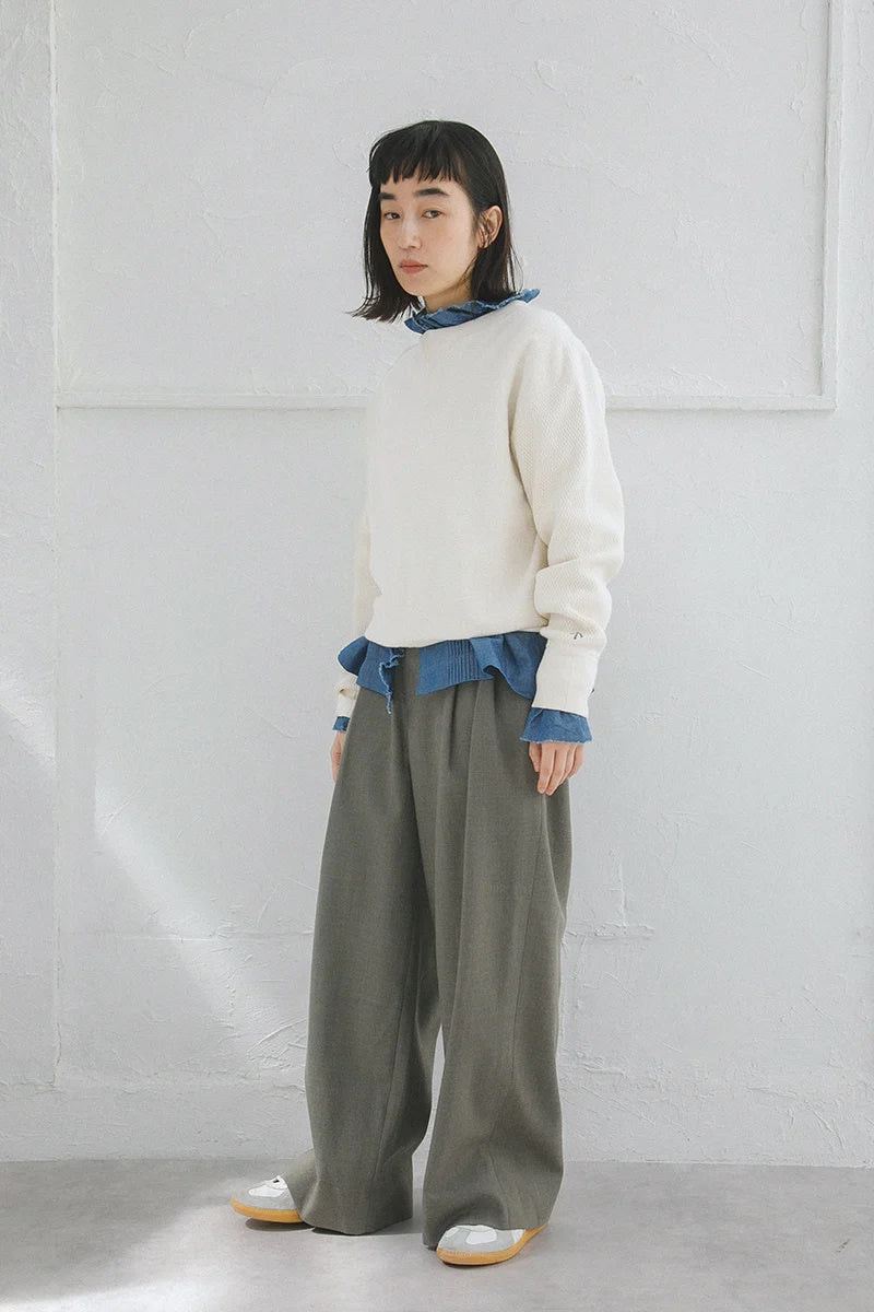 ◯ Nigel Cabourn woman - ARMY CREW JERSEY - IVORY