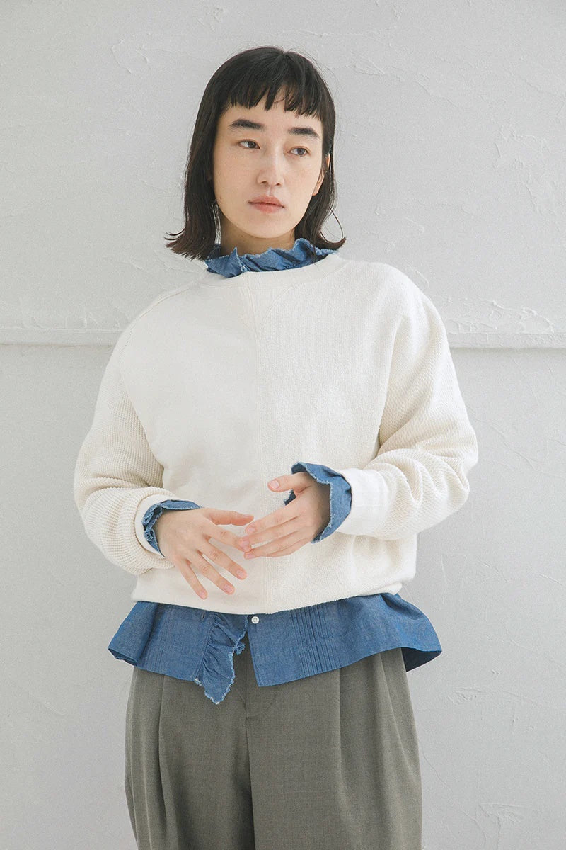◯ Nigel Cabourn woman - ARMY CREW JERSEY - IVORY