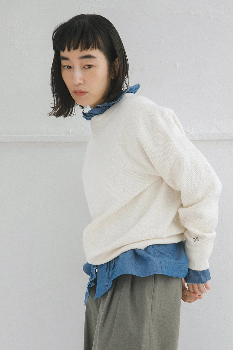 ◯ Nigel Cabourn woman - ARMY CREW JERSEY - IVORY
