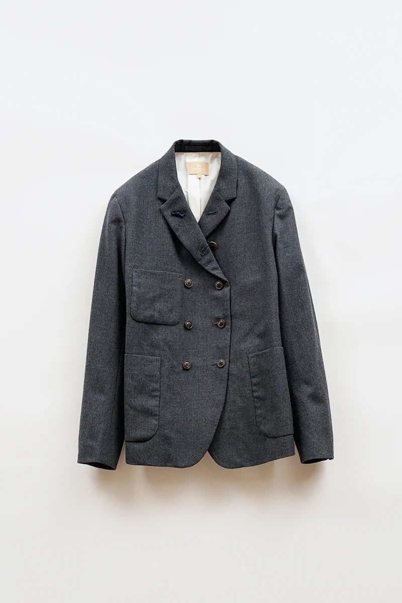 ◯ Nigel Cabourn woman - GENTLEMANS DB JACKET - CHARCOAL GRAY