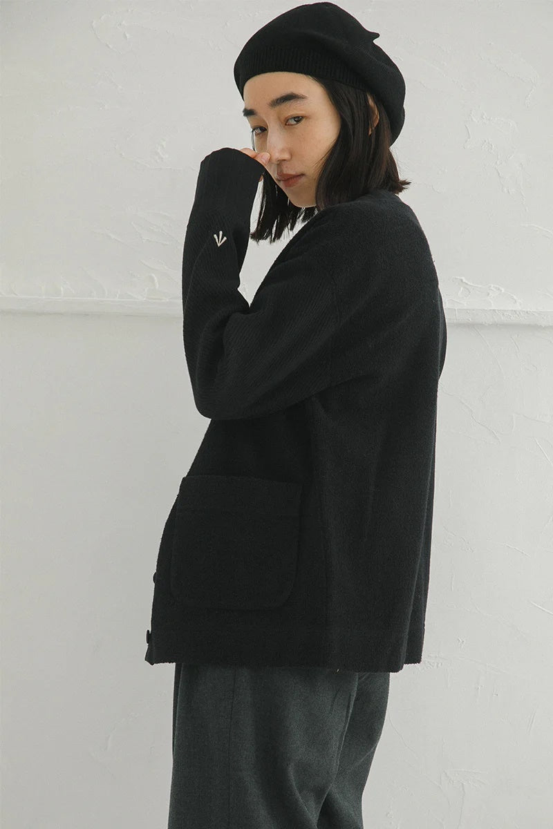 ◯ Nigel Cabourn woman - ARMY JERSEY MIX C/D - BLACK
