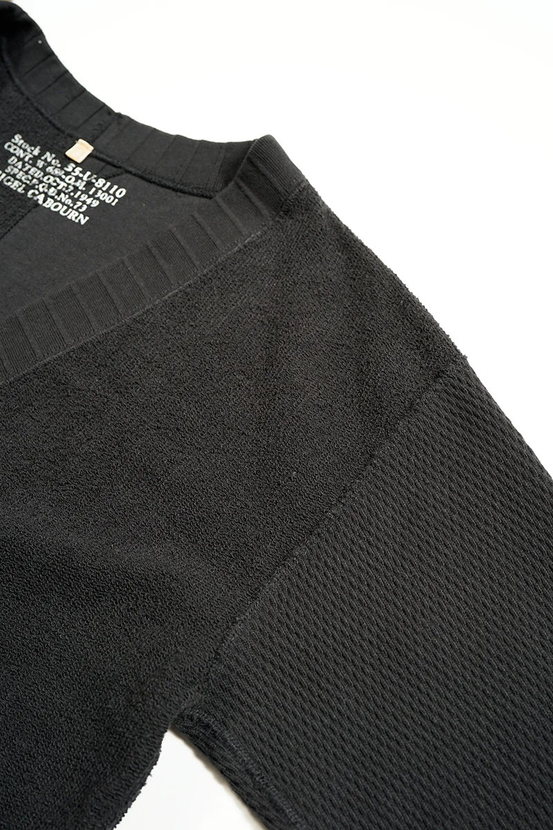 ◯ Nigel Cabourn woman - ARMY JERSEY MIX C/D - BLACK