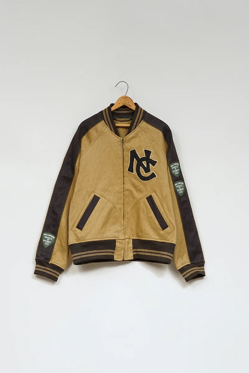◯ Nigel Cabourn - STADIUM JACKET HEMP DENIM - KHAKI