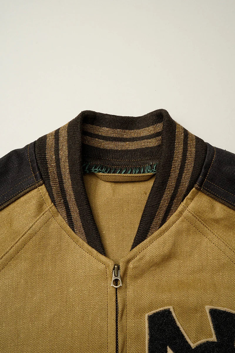 ◯ Nigel Cabourn - STADIUM JACKET HEMP DENIM - KHAKI