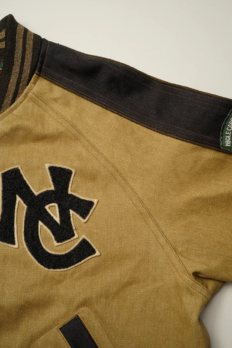 ◯ Nigel Cabourn - STADIUM JACKET HEMP DENIM - KHAKI