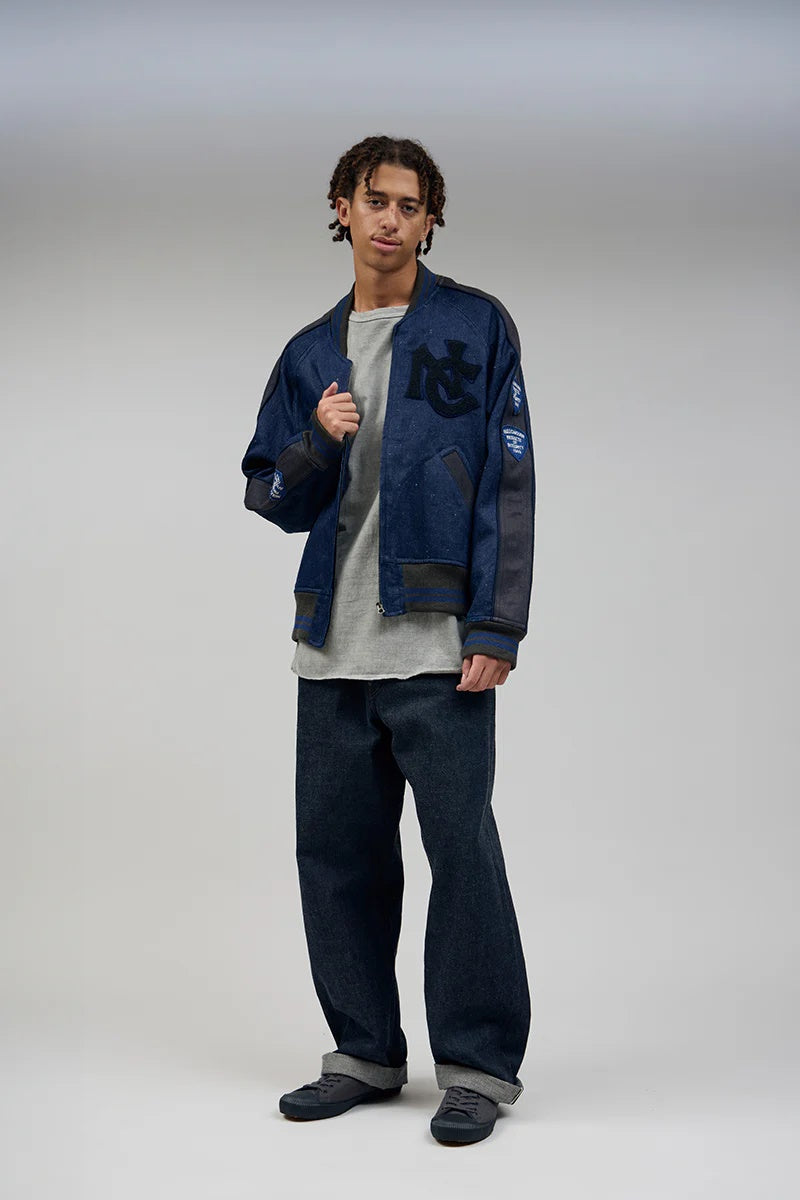 ◯ Nigel Cabourn - STADIUM JACKET HEMP DENIM - INDIGO