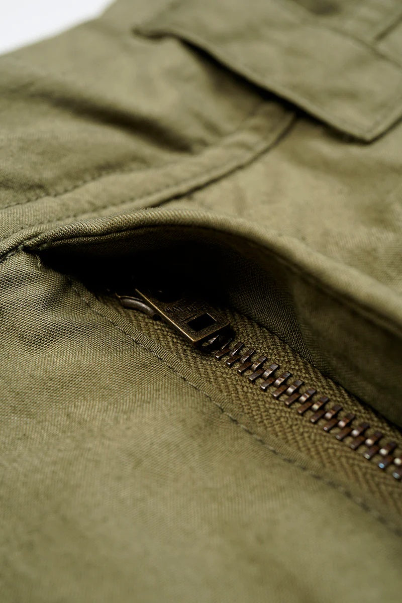 ◯ Nigel Cabourn - BASEBALL PANT C/N PIN OX - GREEN