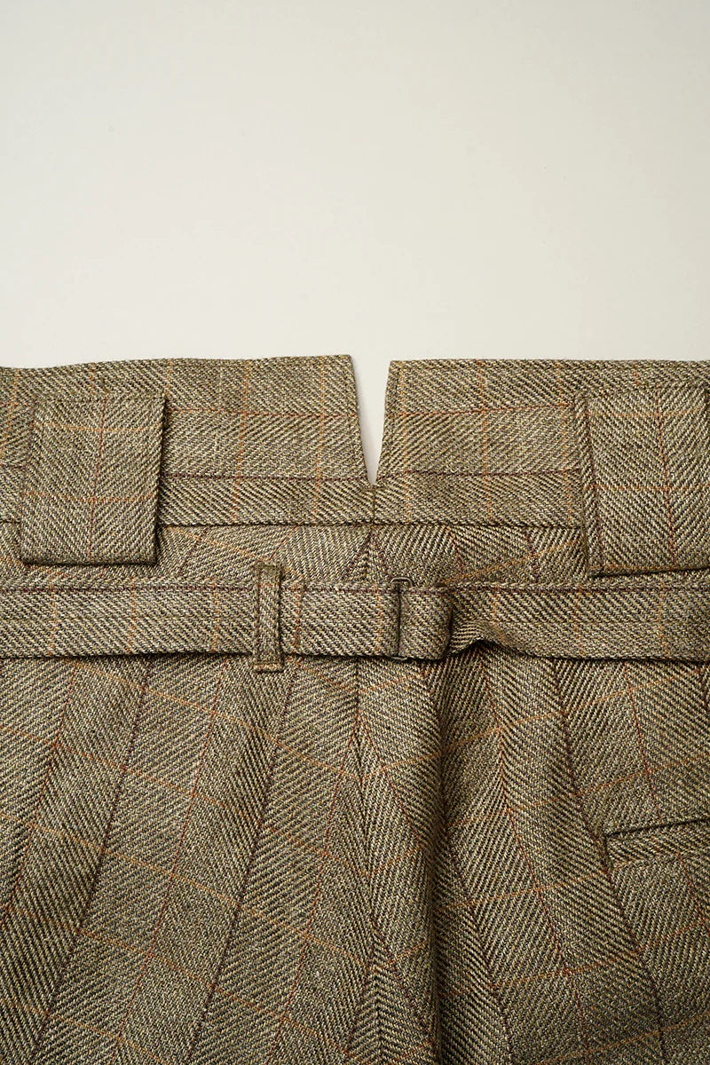 ◯ Nigel Cabourn - ENGINEER PANT HEMP LINEN CHECK - GREEN