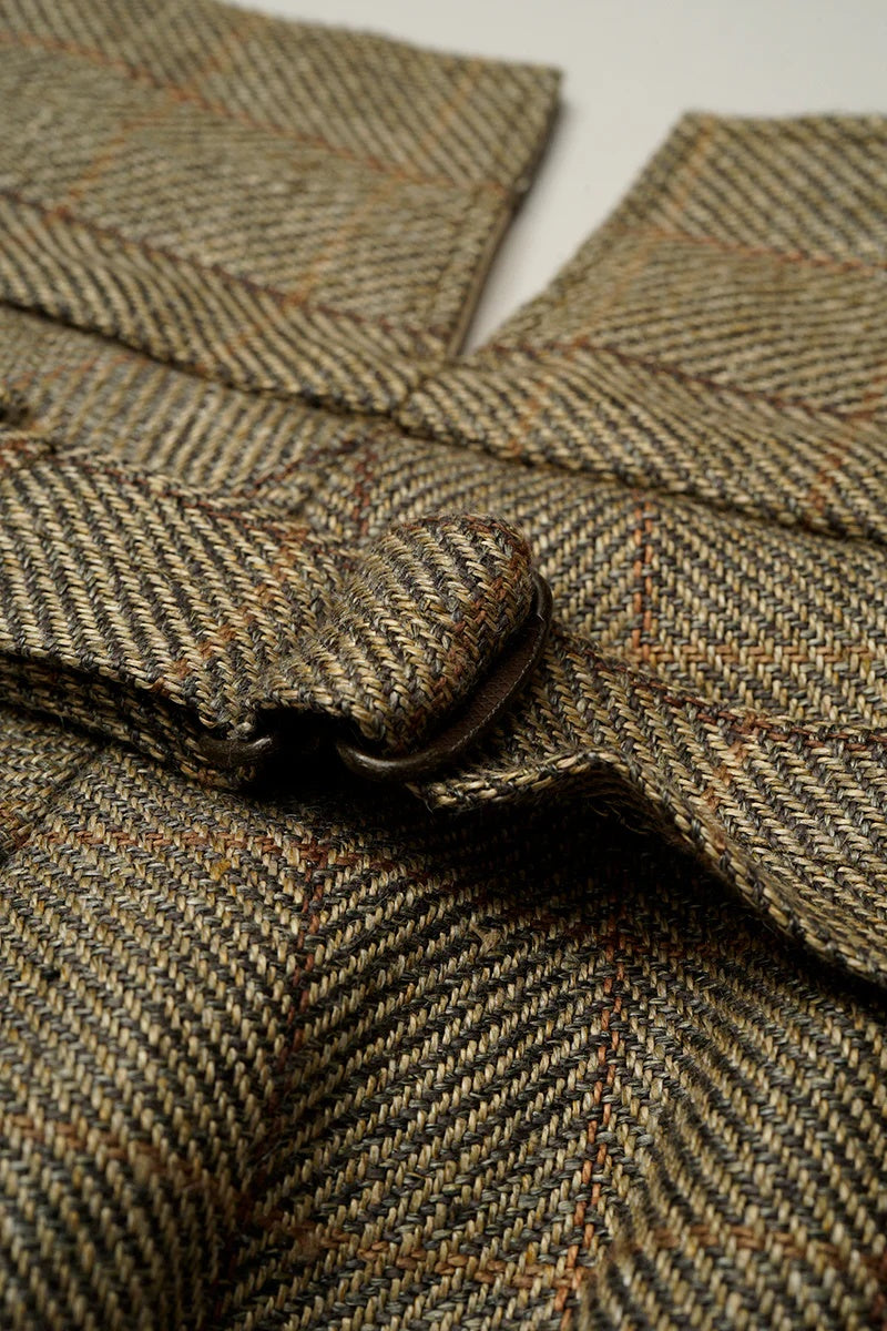 ◯ Nigel Cabourn - ENGINEER PANT HEMP LINEN CHECK - GREEN