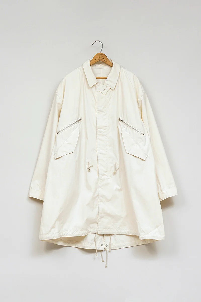 ◯ Nigel Cabourn - 50s SHELL COAT C/N PIN OX - IVORY