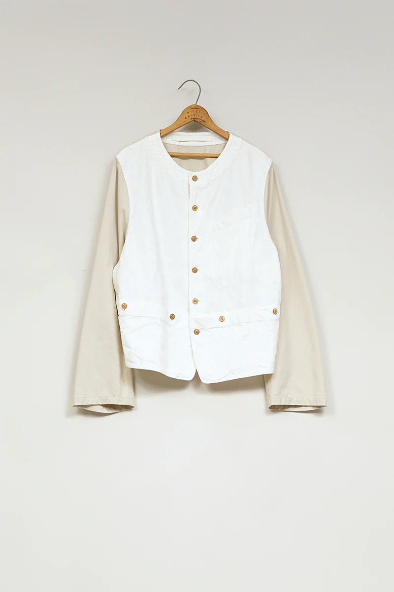 ◯ Nigel Cabourn - RAILROAD WAIST CO HEMP CANVAS - OFF WHITE