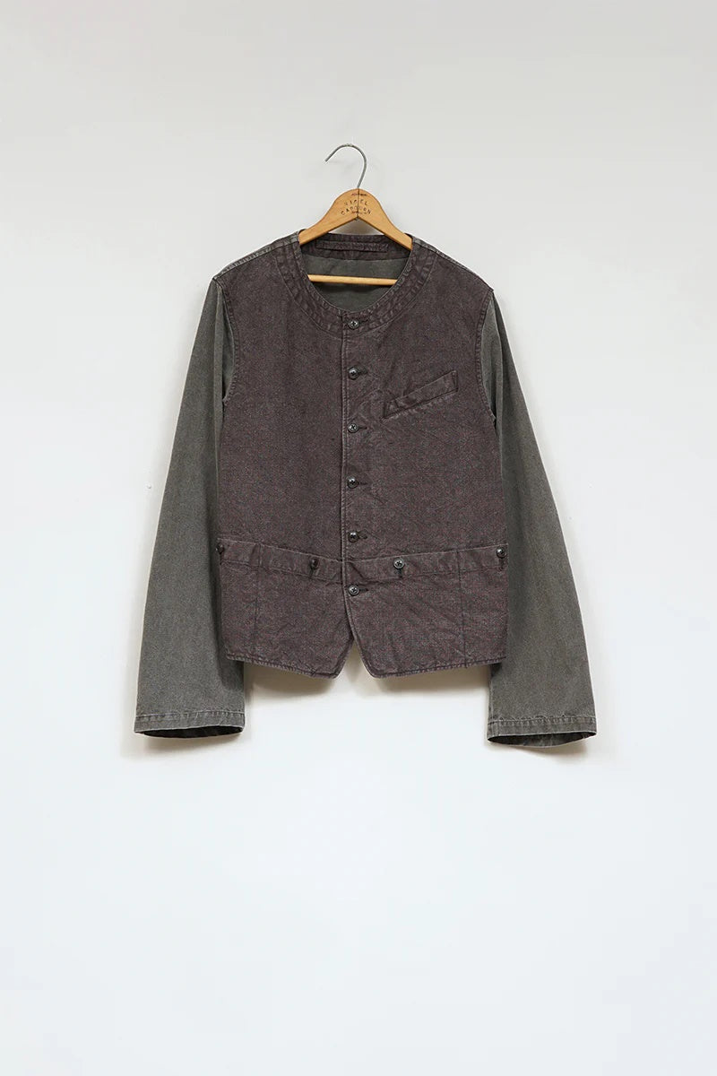 ◯ Nigel Cabourn - RAILROAD WAIST CO HEMP CANVAS - CHARCOAL  GRAY