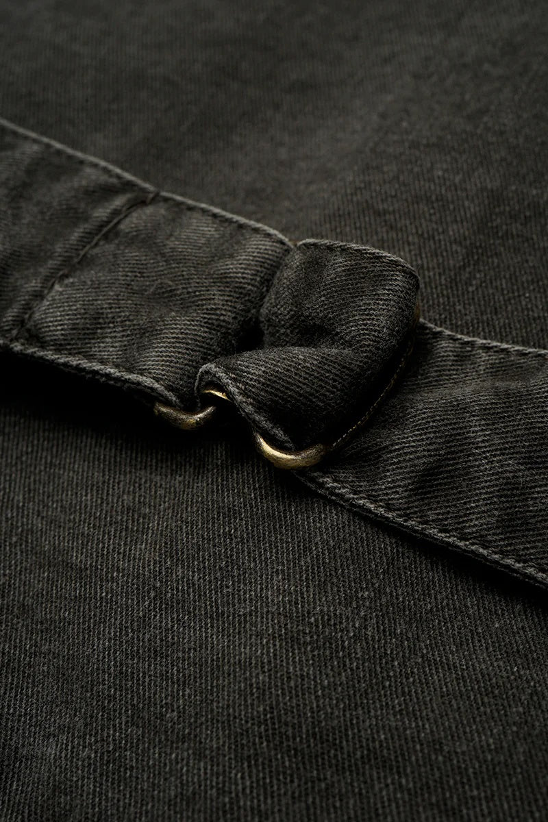◯ Nigel Cabourn - RAILROAD WAIST CO HEMP CANVAS - CHARCOAL  GRAY