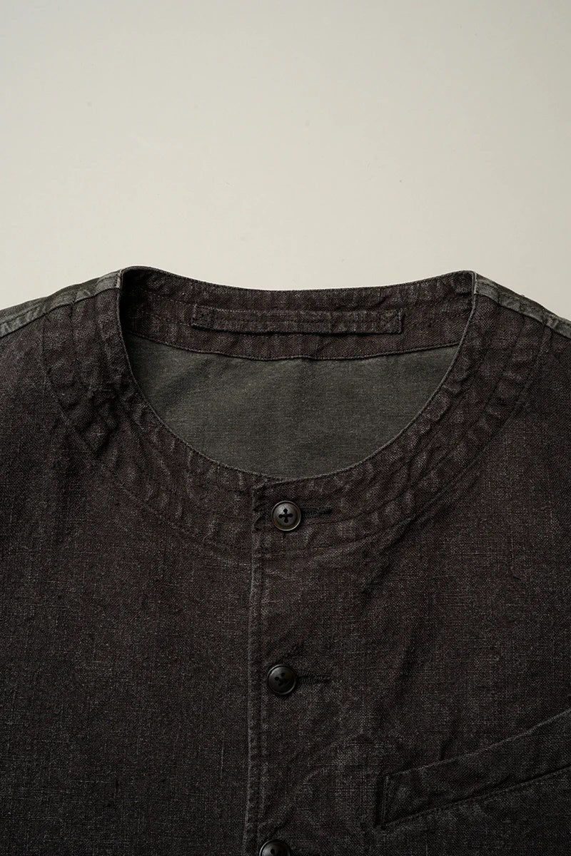◯ Nigel Cabourn - RAILROAD WAIST CO HEMP CANVAS - CHARCOAL  GRAY