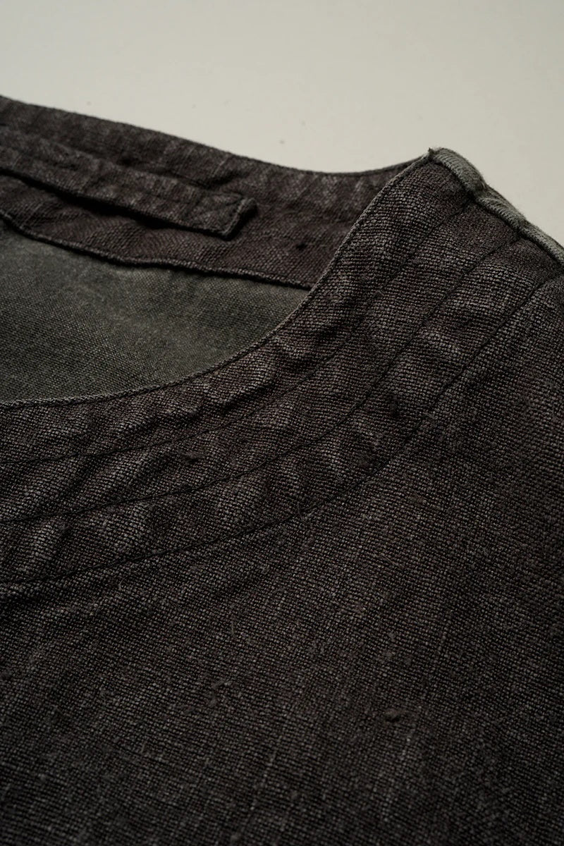 ◯ Nigel Cabourn - RAILROAD WAIST CO HEMP CANVAS - CHARCOAL  GRAY