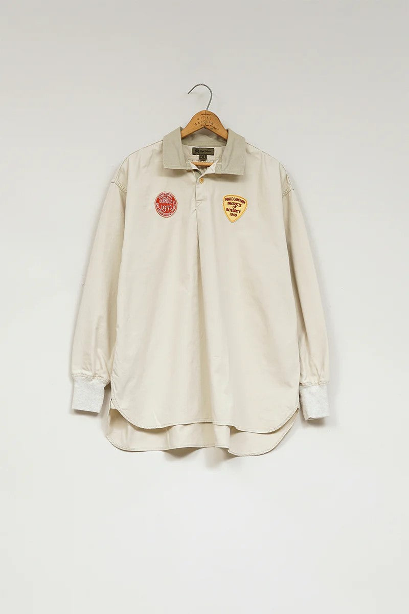 ◯ Nigel Cabourn - RUGGER SHIRT PIGMENT FADE - IVORY