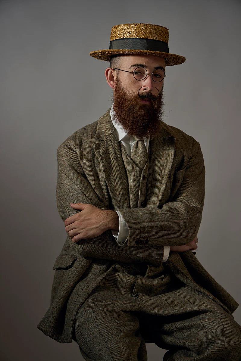 ◯ Nigel Cabourn - ENGINEER DB JK HEMP LINEN CH - GREEN