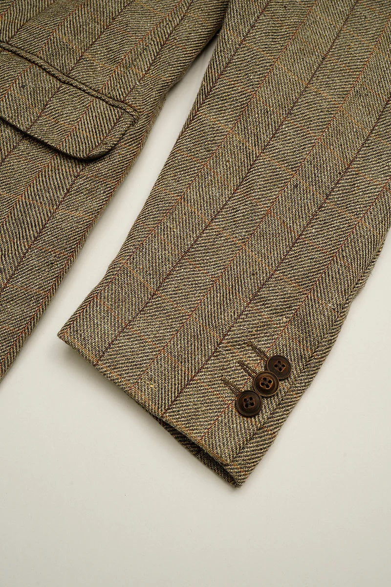 ◯ Nigel Cabourn - ENGINEER DB JK HEMP LINEN CH - GREEN