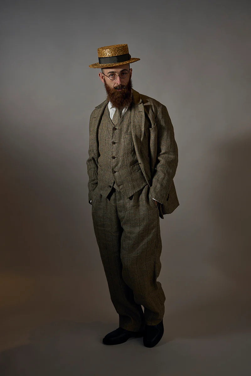 ◯ Nigel Cabourn - ENGINEER DB JK HEMP LINEN CH - GREEN