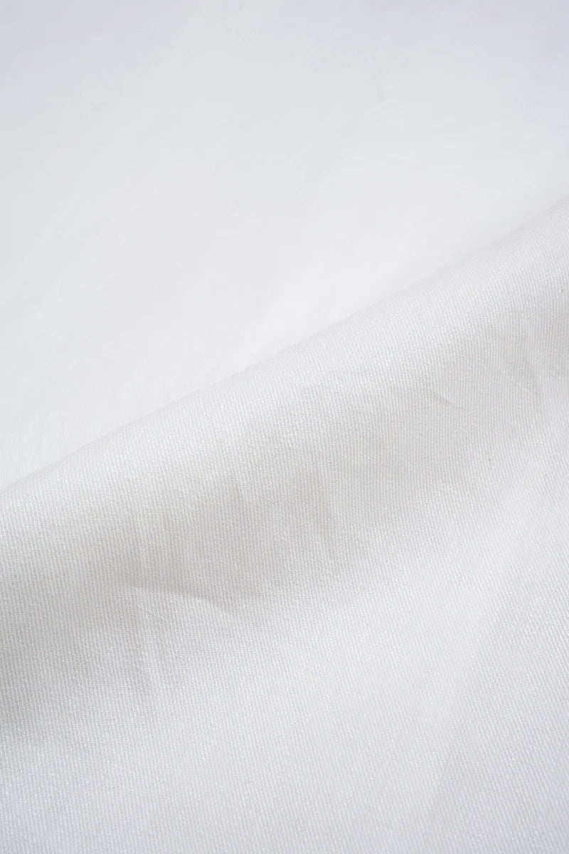 ◯ Nigel Cabourn - OPEN COLLAR SHIRT LINEN TWILL - OFF WHITE