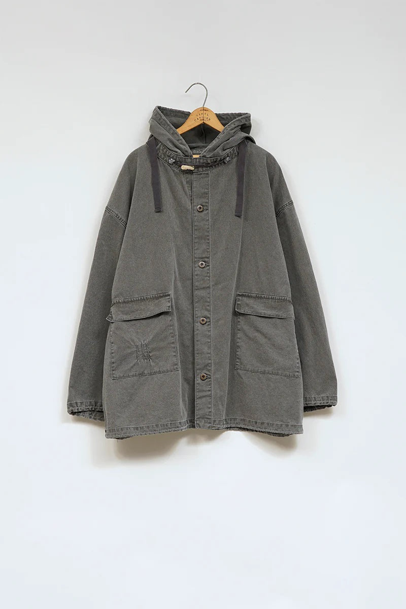 ◯ Nigel Cabourn - GUNNER JACKET PIGMENT FADE - CHARCOAL  GRAY