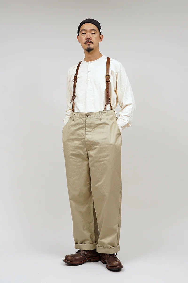 ◯ Nigel Cabourn - LEATHER SUSPENDER - BROWN