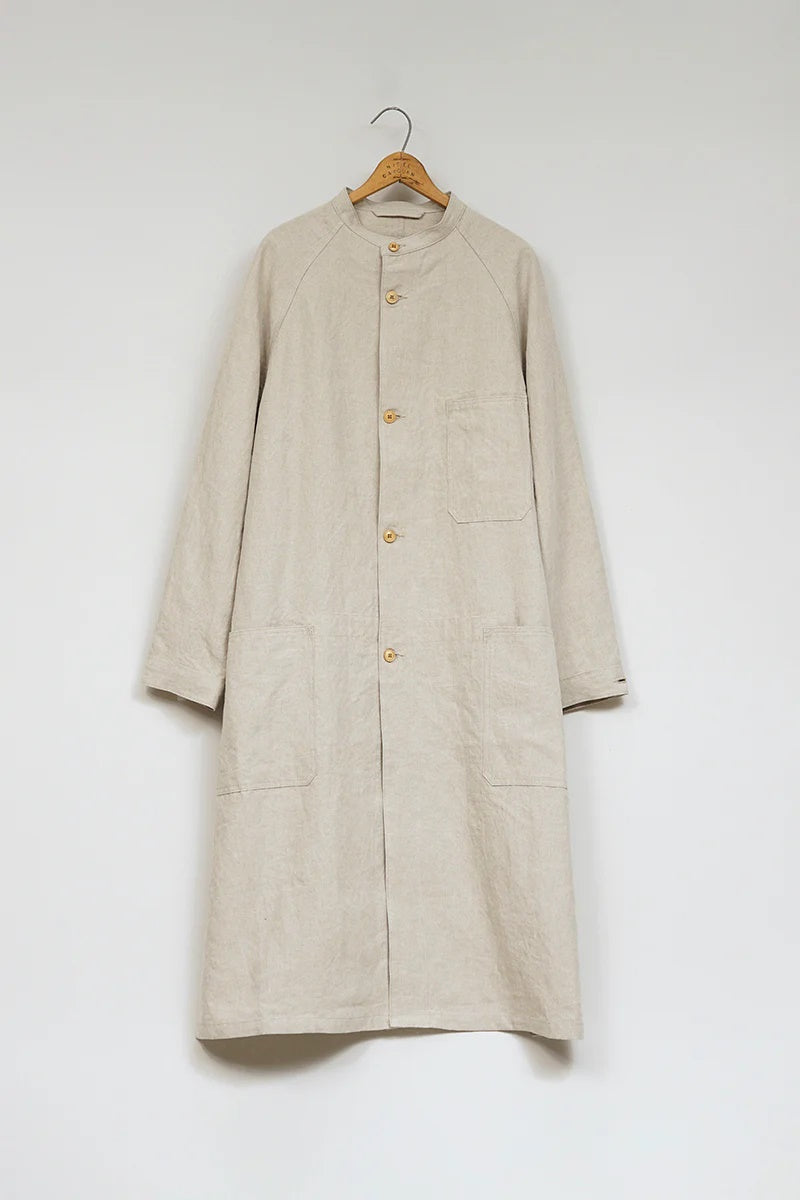 ◯ Nigel Cabourn - ARCHITECT COAT LINEN NIDOM - IVORY
