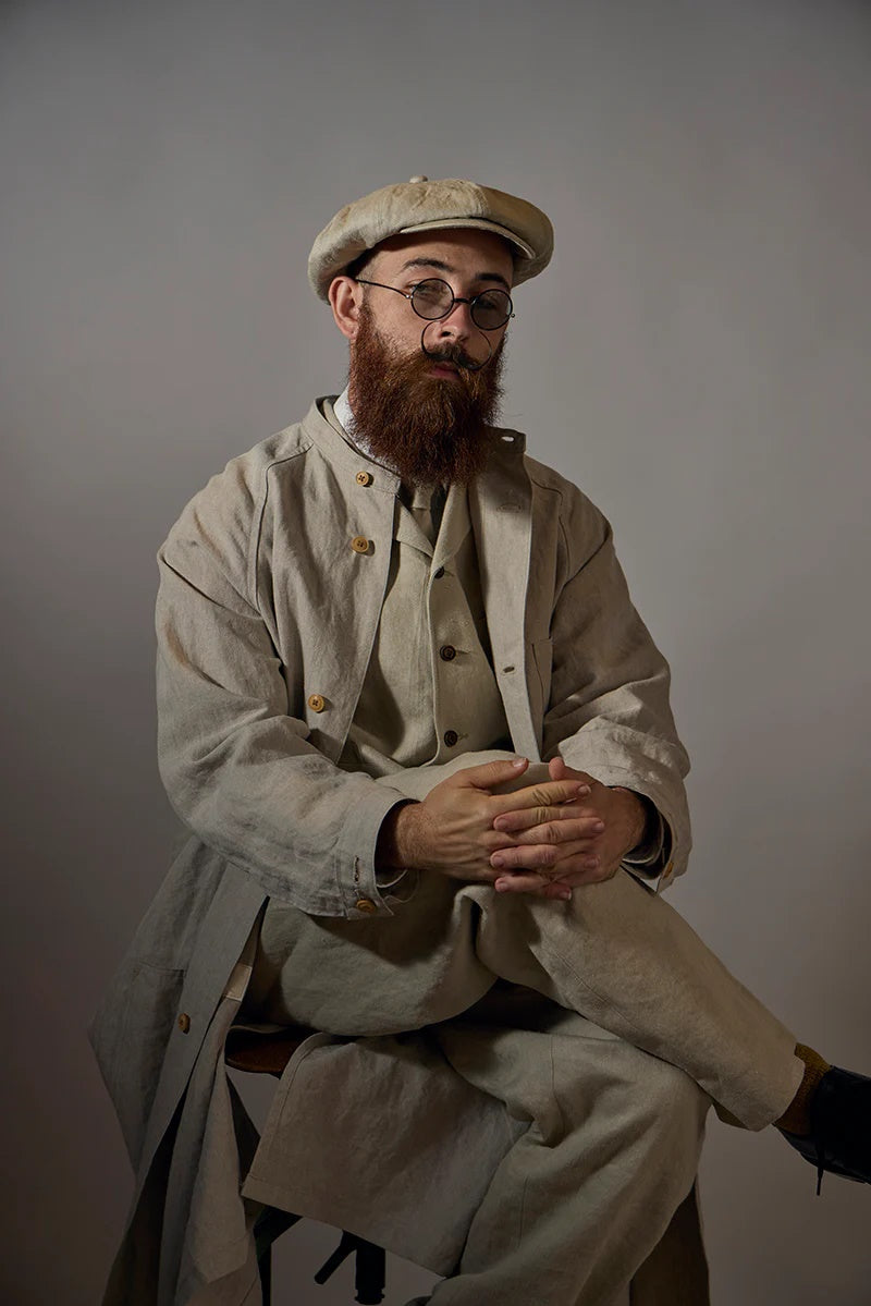 ◯ Nigel Cabourn - ARCHITECT COAT LINEN NIDOM - IVORY