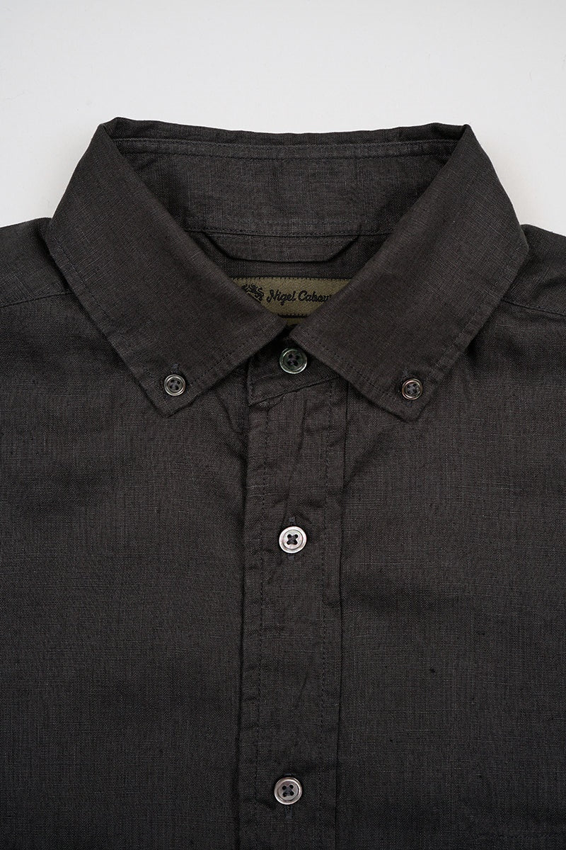 ◯ Nigel Cabourn - BRITISH OFFICERS SH TYPE2 HEMP - CHARCOAL  GRAY