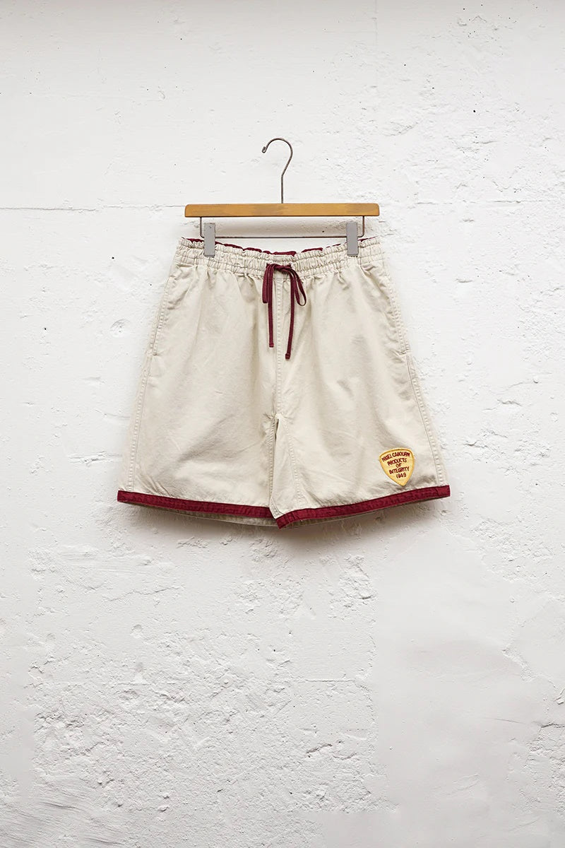 ◯ Nigel Cabourn - RUGGER SHORT PIGMENT FADE - IVORY