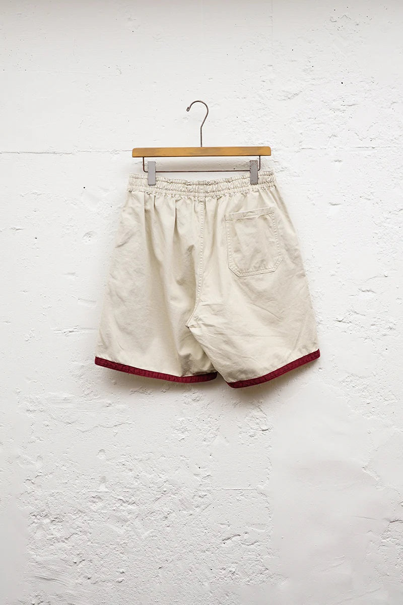 ◯ Nigel Cabourn - RUGGER SHORT PIGMENT FADE - IVORY