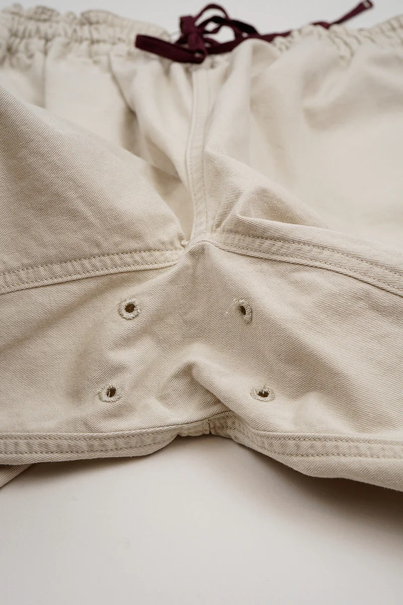 ◯ Nigel Cabourn - RUGGER SHORT PIGMENT FADE - IVORY